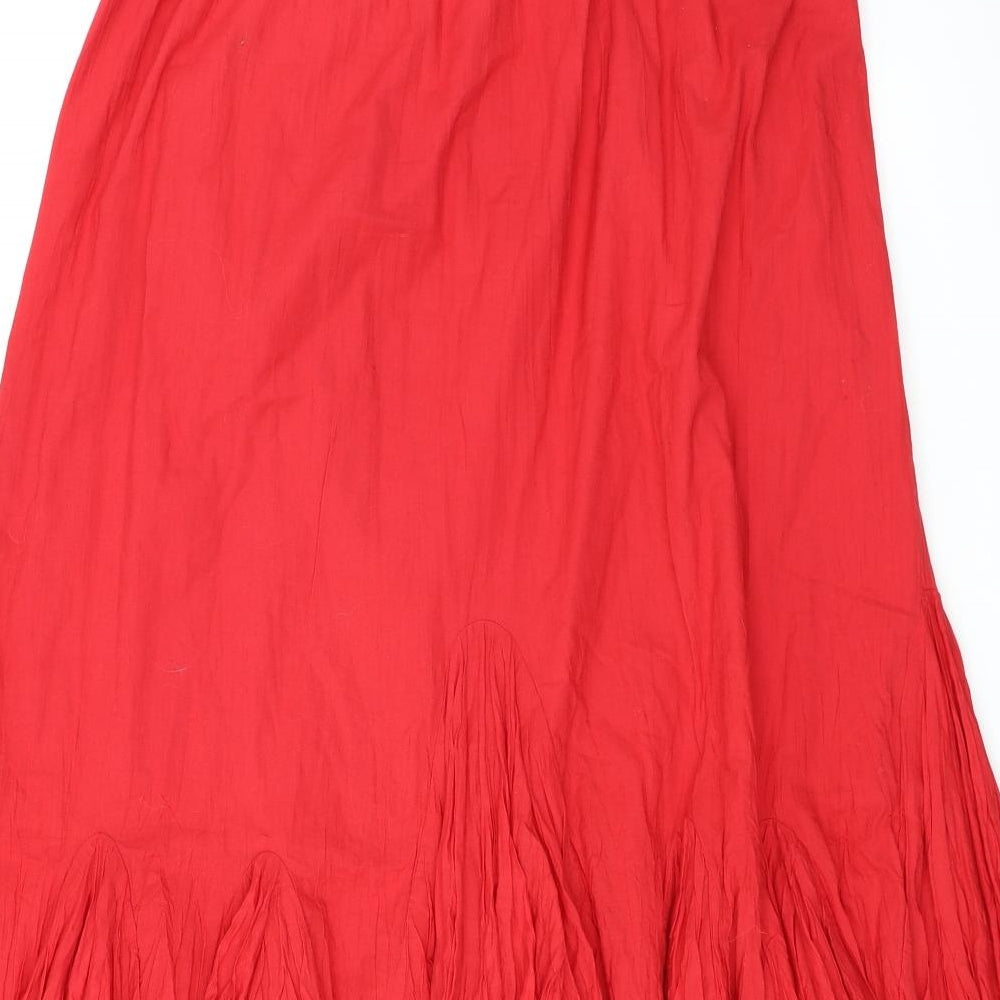 Per Una Womens Red   Peasant Skirt Size 16