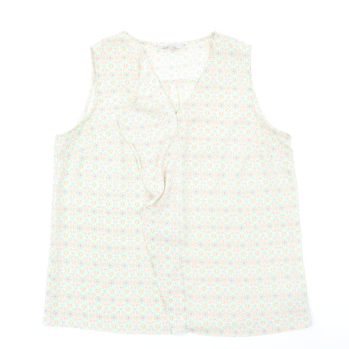 NEXT Womens Ivory Floral  Basic Blouse Size 16