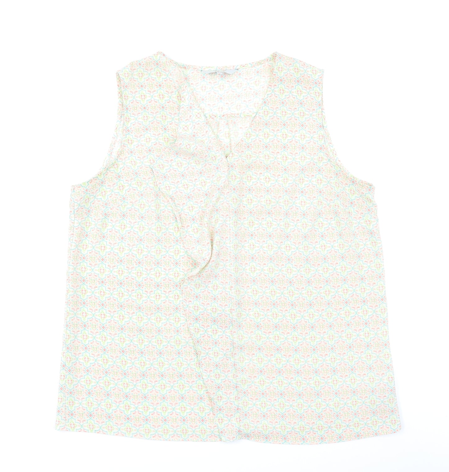 NEXT Womens Ivory Floral  Basic Blouse Size 16