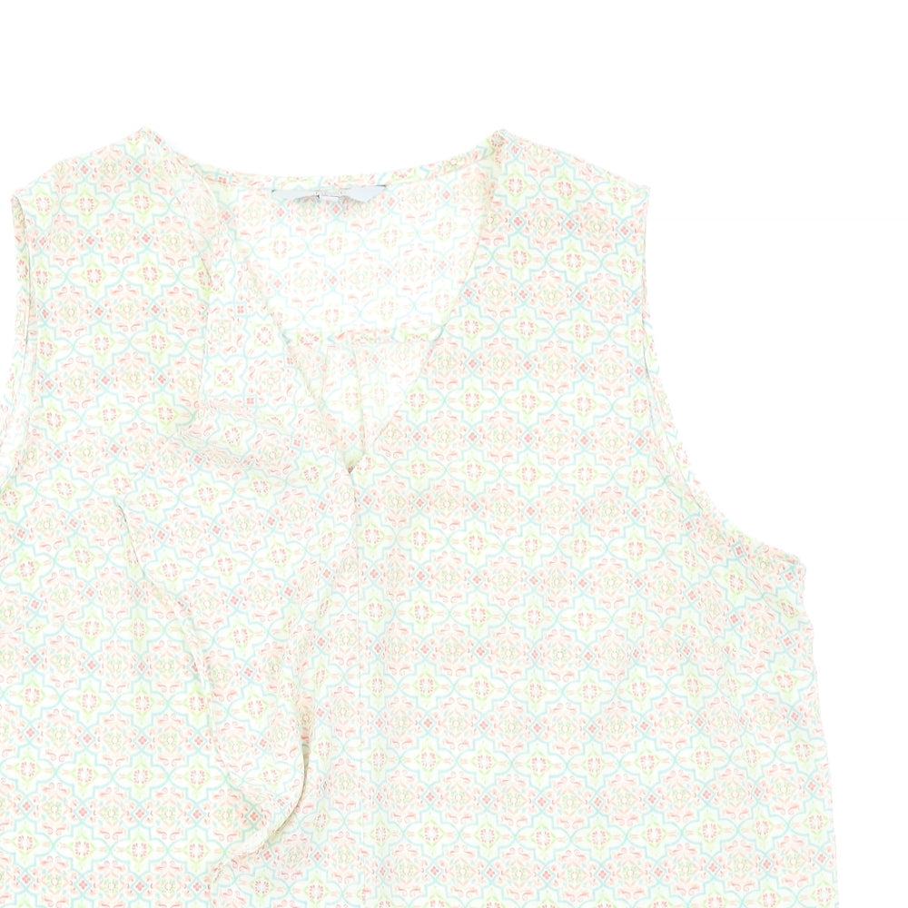 NEXT Womens Ivory Floral  Basic Blouse Size 16