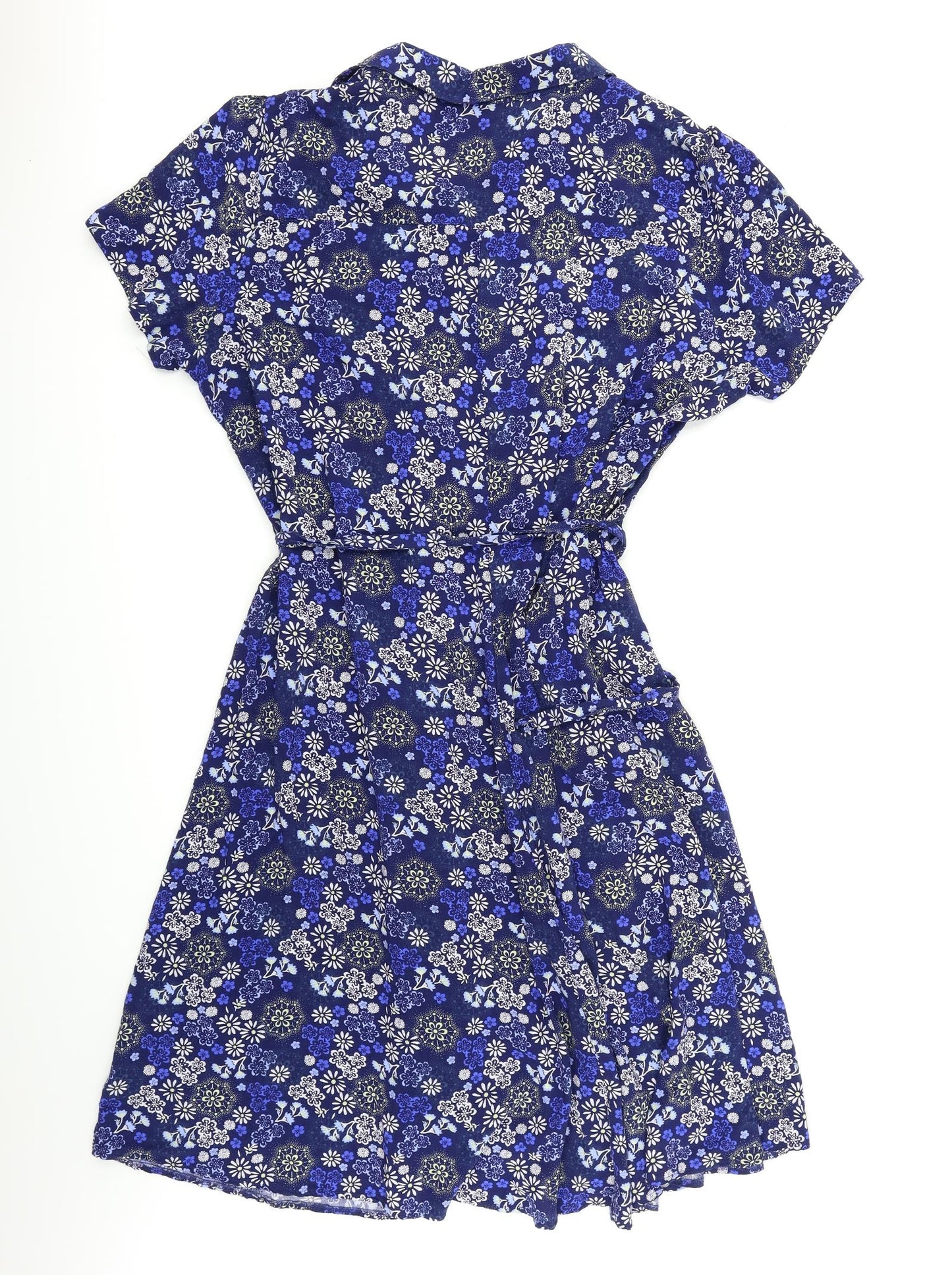 Profile Womens Blue Floral  Shirt Dress  Size 22
