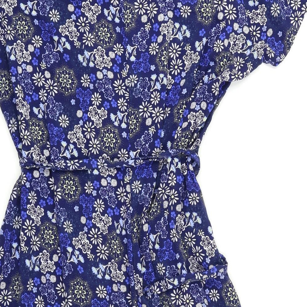Profile Womens Blue Floral  Shirt Dress  Size 22