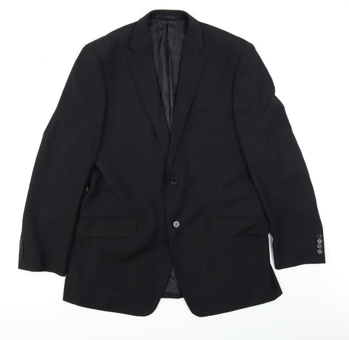 Charlton Gray Mens Black Jacket Blazer Size 42