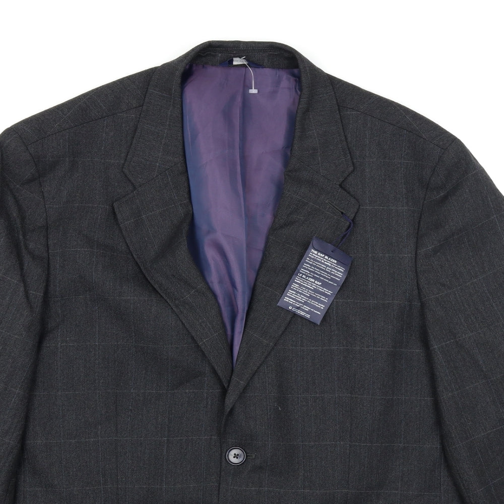 Gap Mens Grey Check  Jacket Blazer Size L