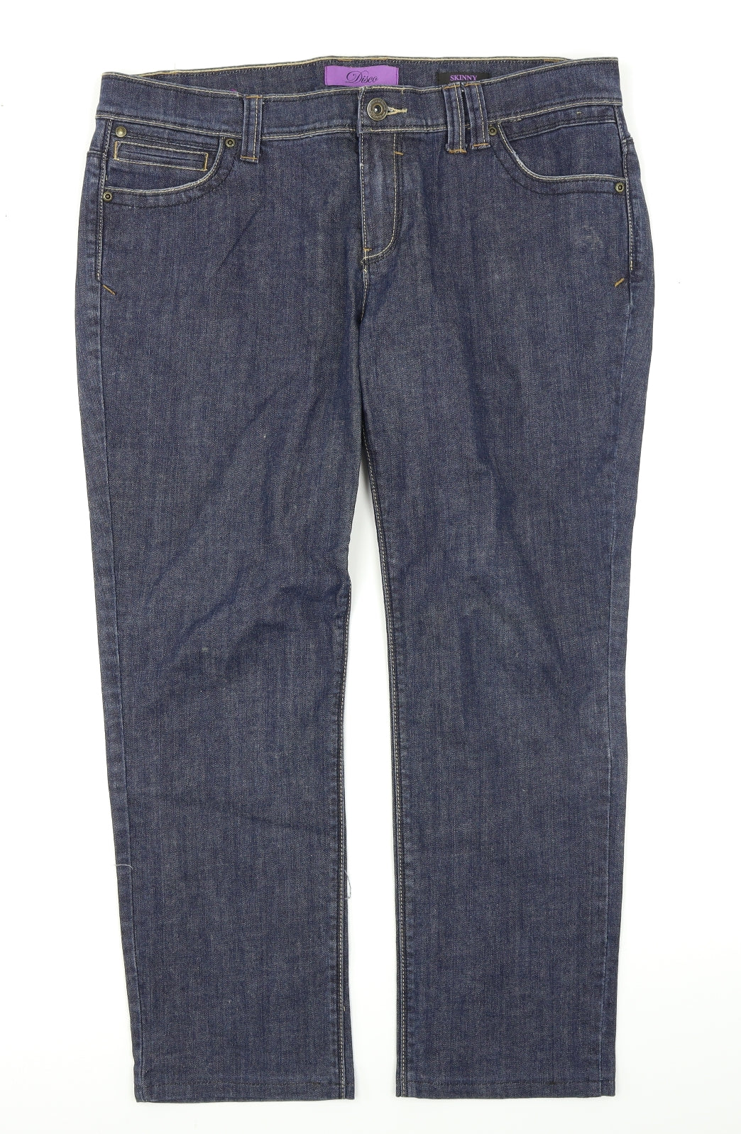 Disco Womens Blue  Denim Skinny Jeans Size 16 L27 in
