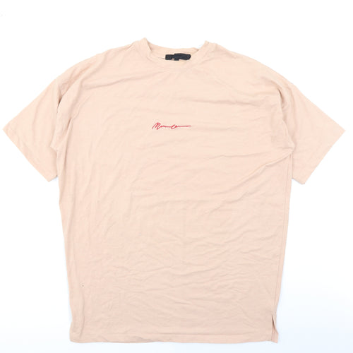 Mennace Mens Pink    T-Shirt Size S