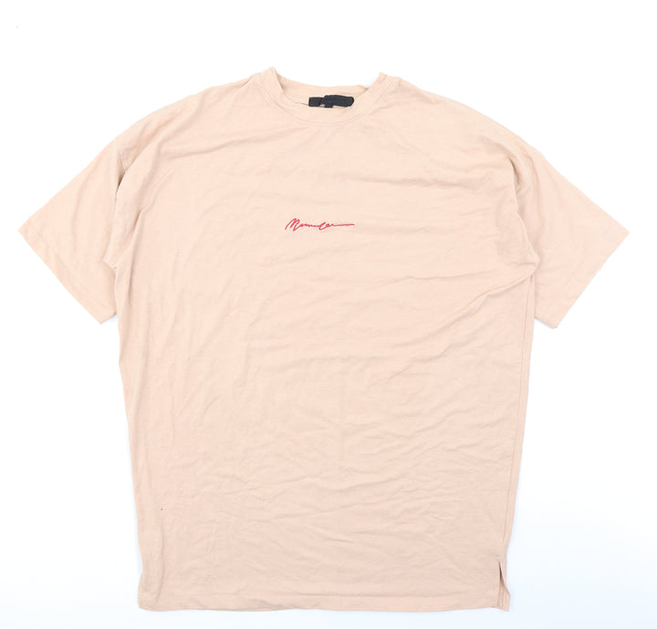 Mennace Mens Pink T-Shirt Size S