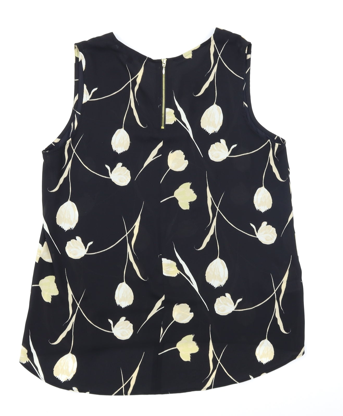 NEXT Womens Black Floral  Basic Blouse Size 12