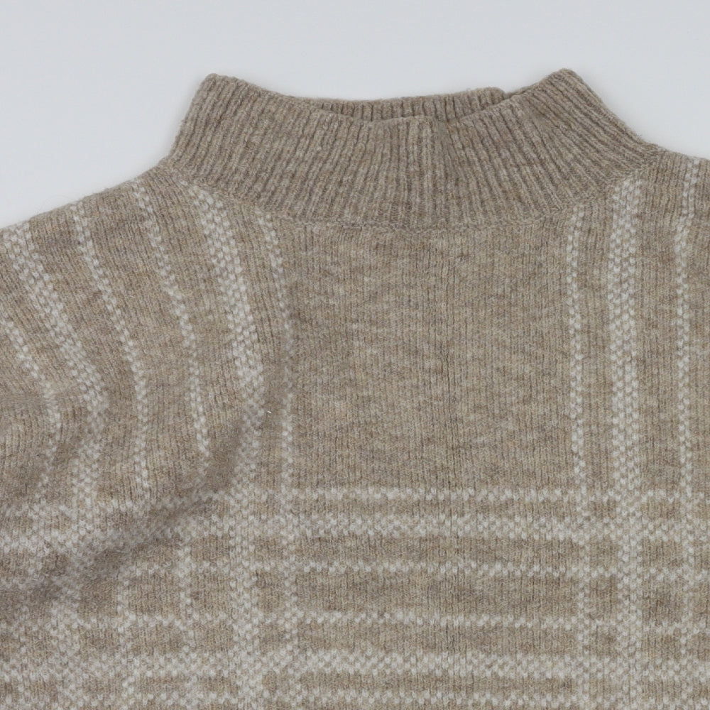 F&F Womens Brown Check  Pullover Jumper Size 20