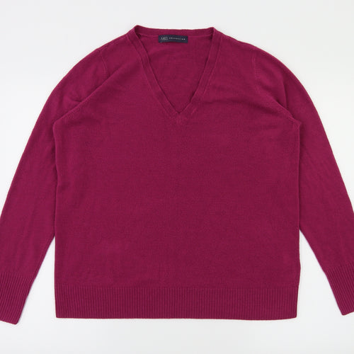 m&s Womens Red   Pullover Jumper Size 14