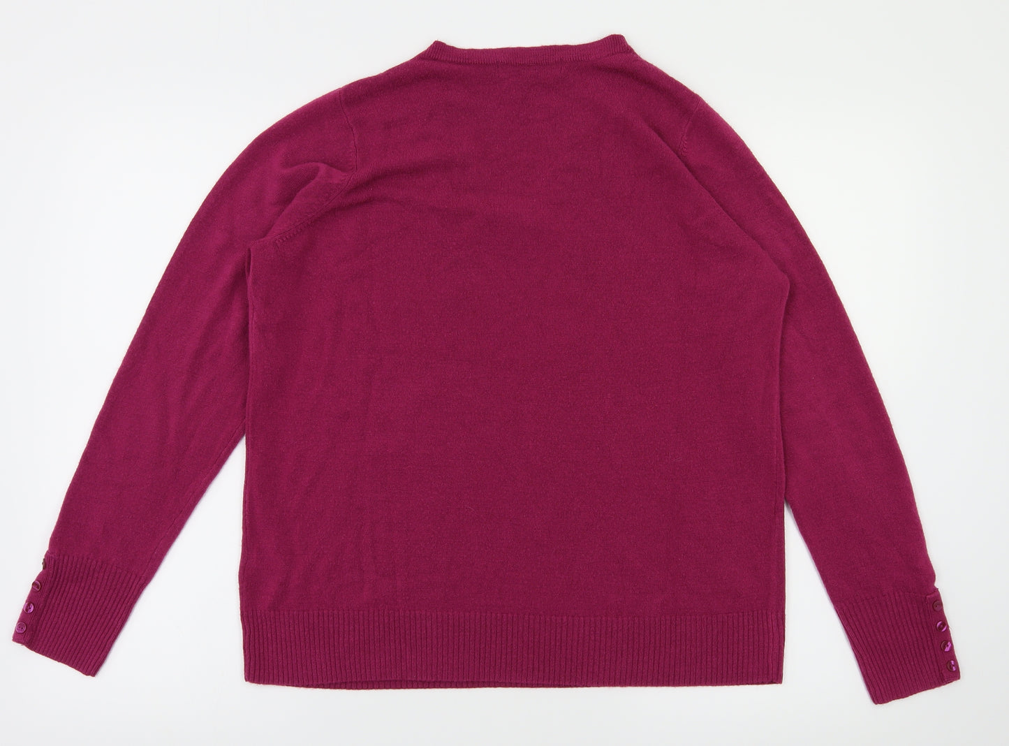 m&s Womens Red   Pullover Jumper Size 14