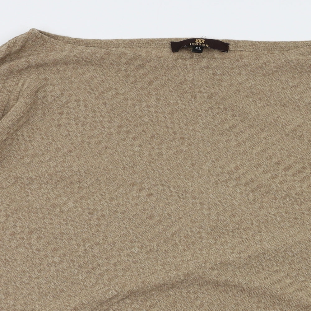 Isassy Womens Brown   Pullover Jumper Size XL