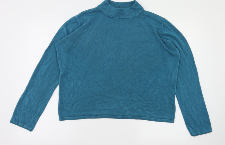 BM Womens Blue Pullover Jumper Size M