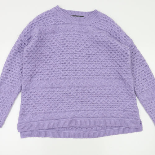 Love knitwear Womens Purple   Pullover Jumper Size 14