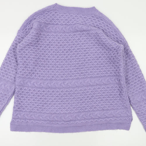 Love knitwear Womens Purple   Pullover Jumper Size 14