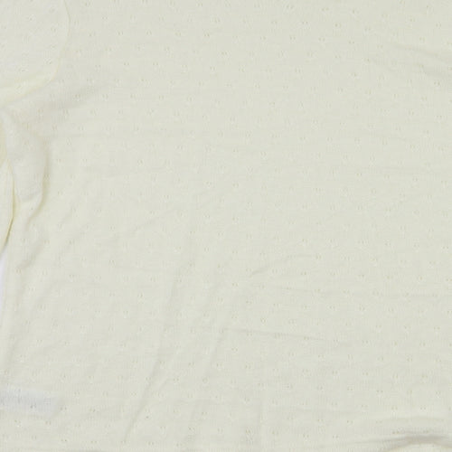 Fashion Union Womens Ivory   Basic T-Shirt Size 14