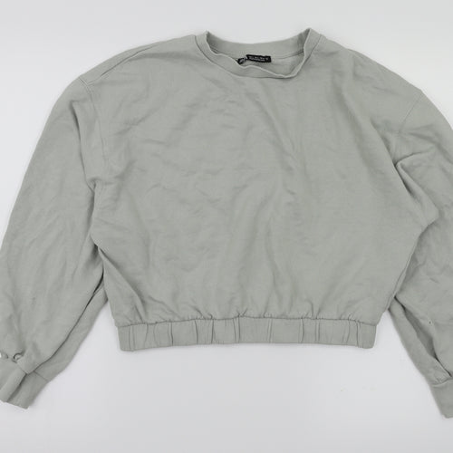 Zara Womens Green   Pullover Jumper Size L
