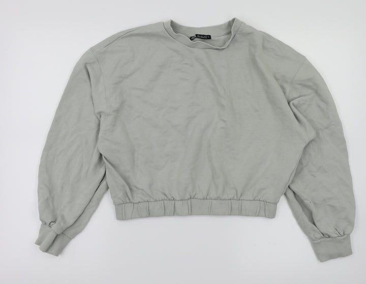 Zara Womens Green Pullover Jumper Size L
