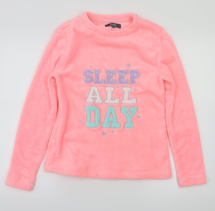 studio Girls Pink Animal Print Top Pyjama Top Size 8 Years