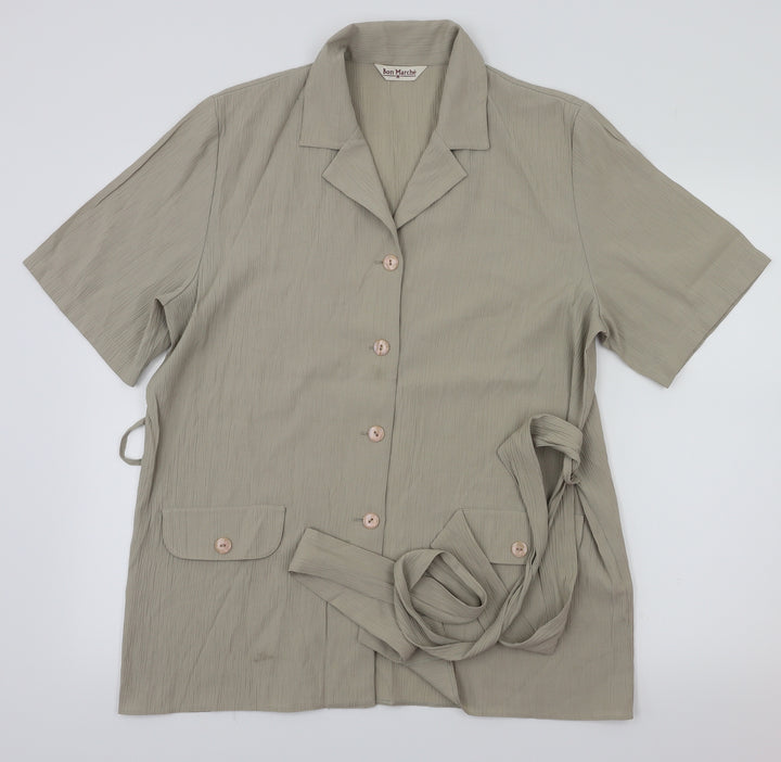 Bonmarché Womens Beige   Basic Blouse Size 16