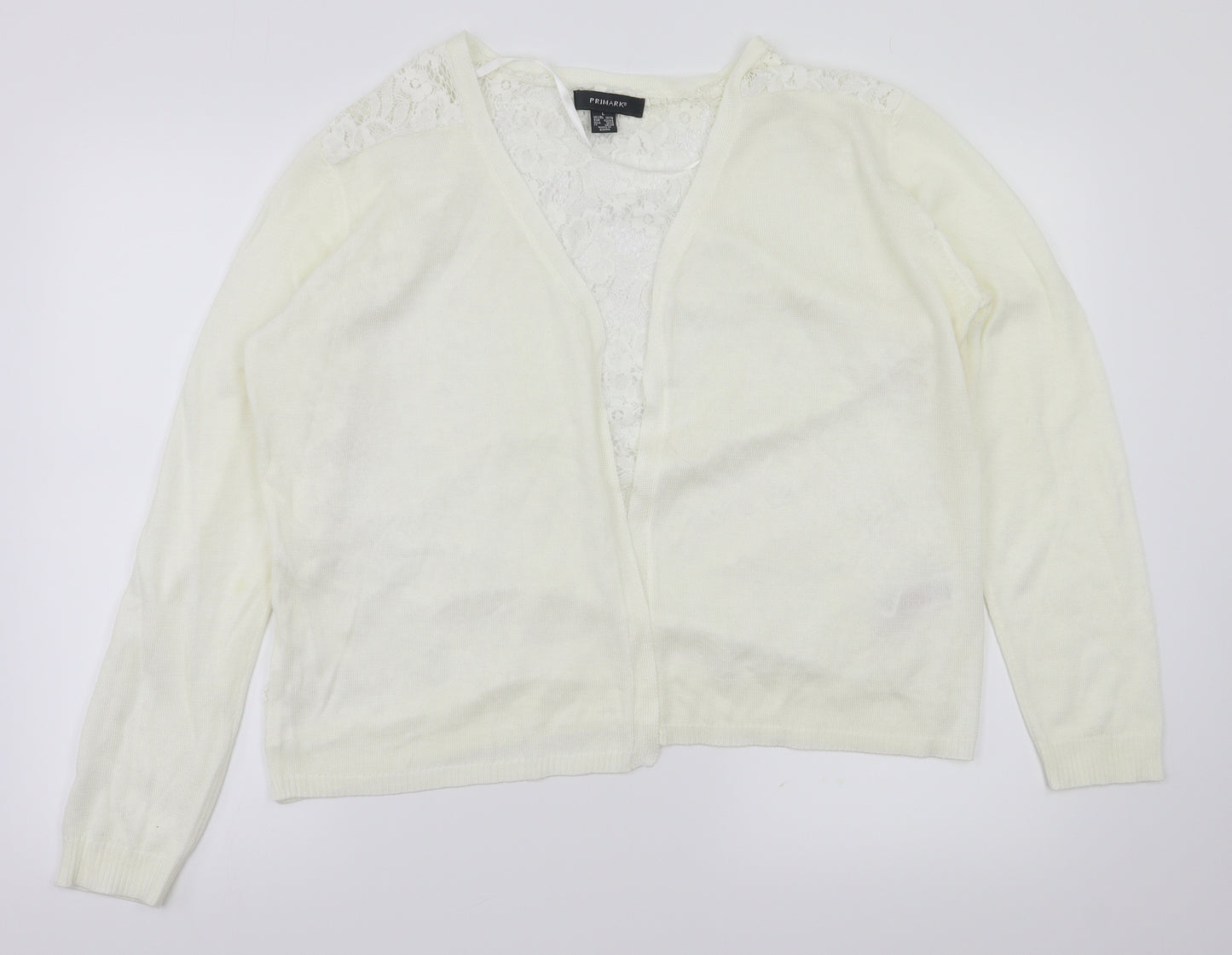 Primark Womens Ivory   Cardigan Jumper Size L