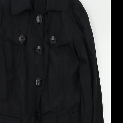 k Womens Black   Jacket Coat Size 10