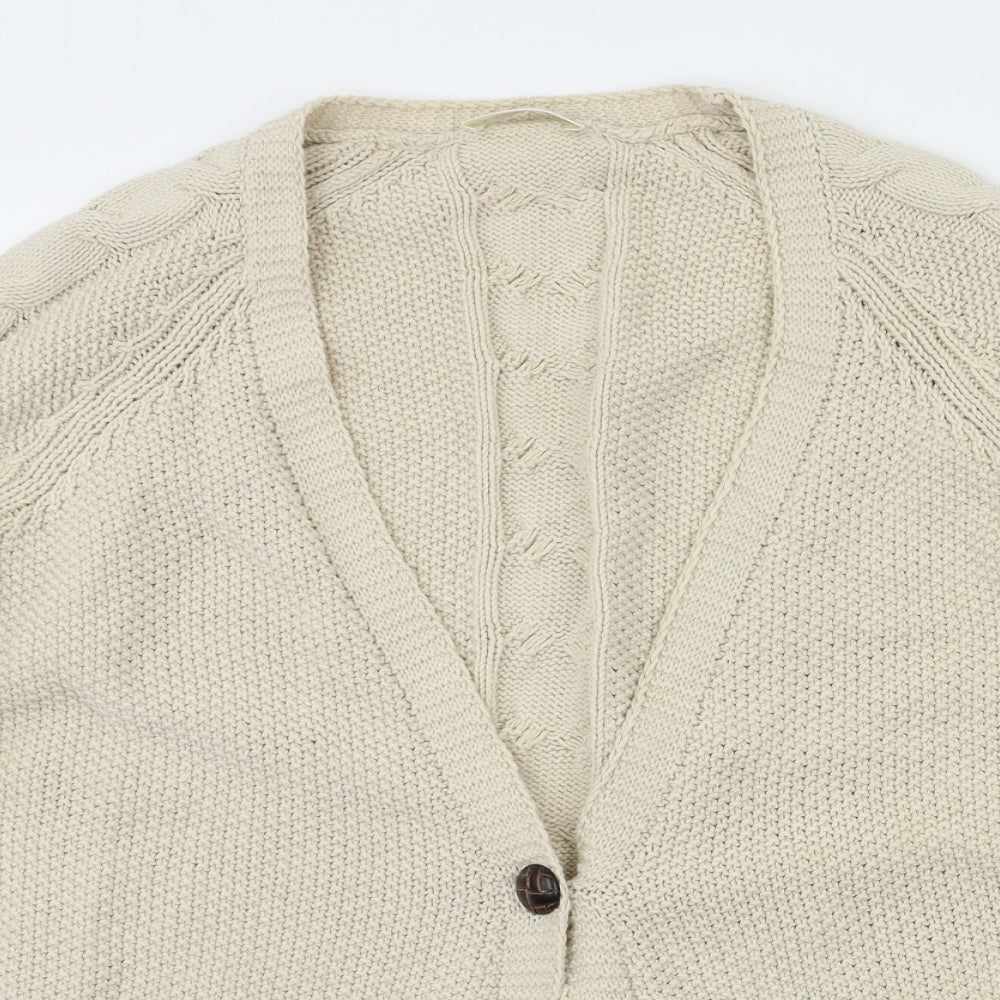 m&s Womens Beige   Cardigan Jumper Size 10