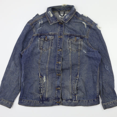New Look Womens Blue   Jacket Coatigan Size 14