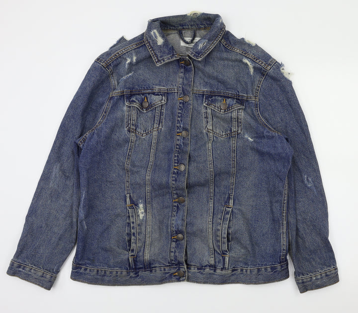 New Look Womens Blue   Jacket Coatigan Size 14