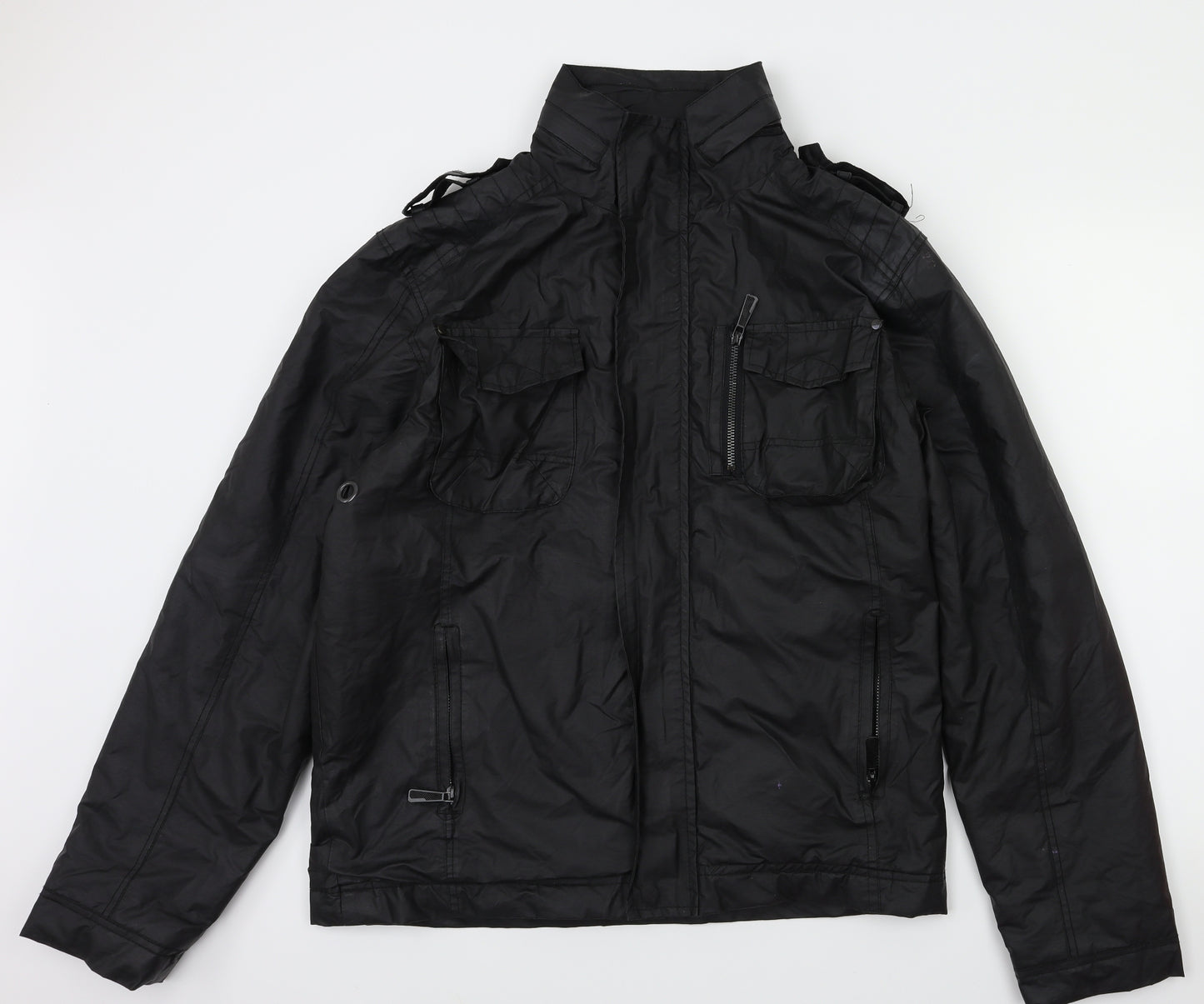 TECHNO Mens Black   Jacket Coat Size M