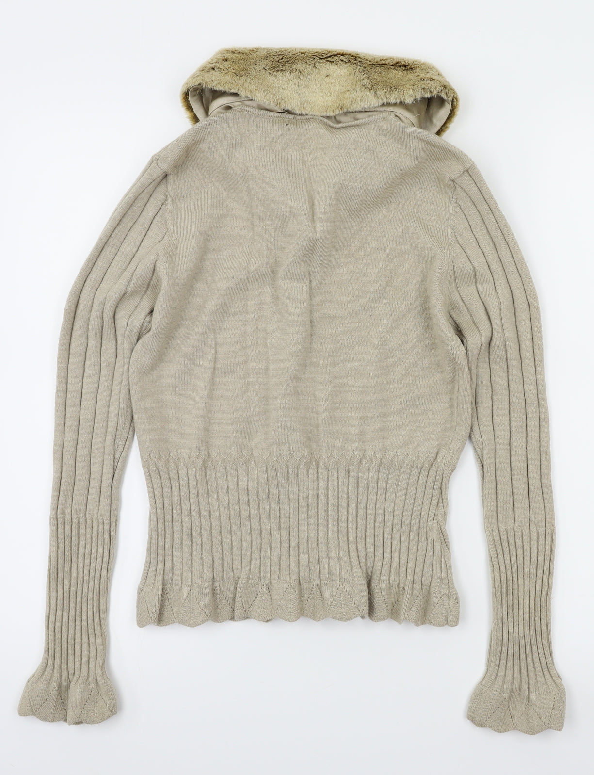 Laura Ashley Womens Beige   Cardigan Jumper Size M