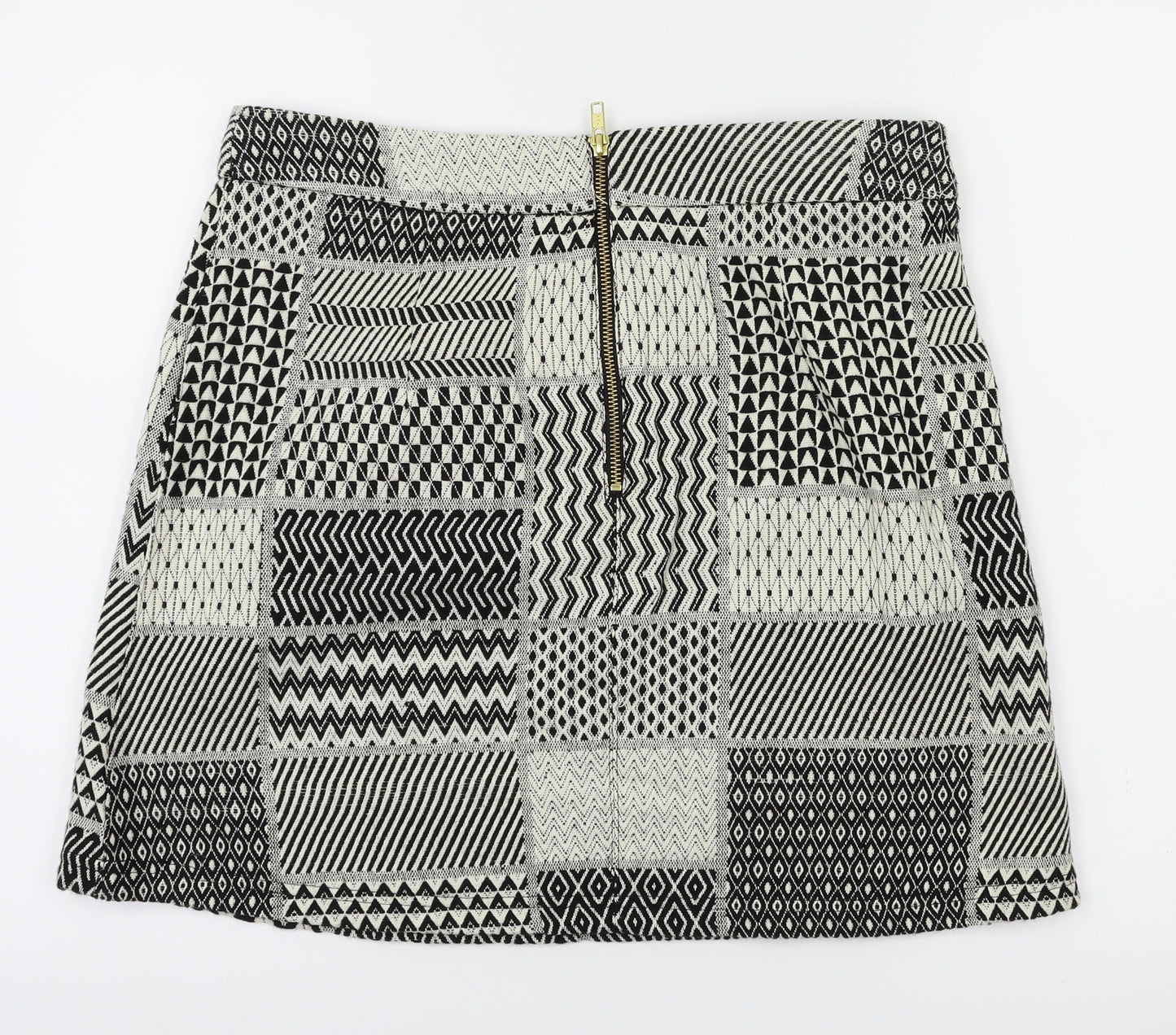 papaya  Womens Black Argyle/Diamond  A-Line Skirt Size 12
