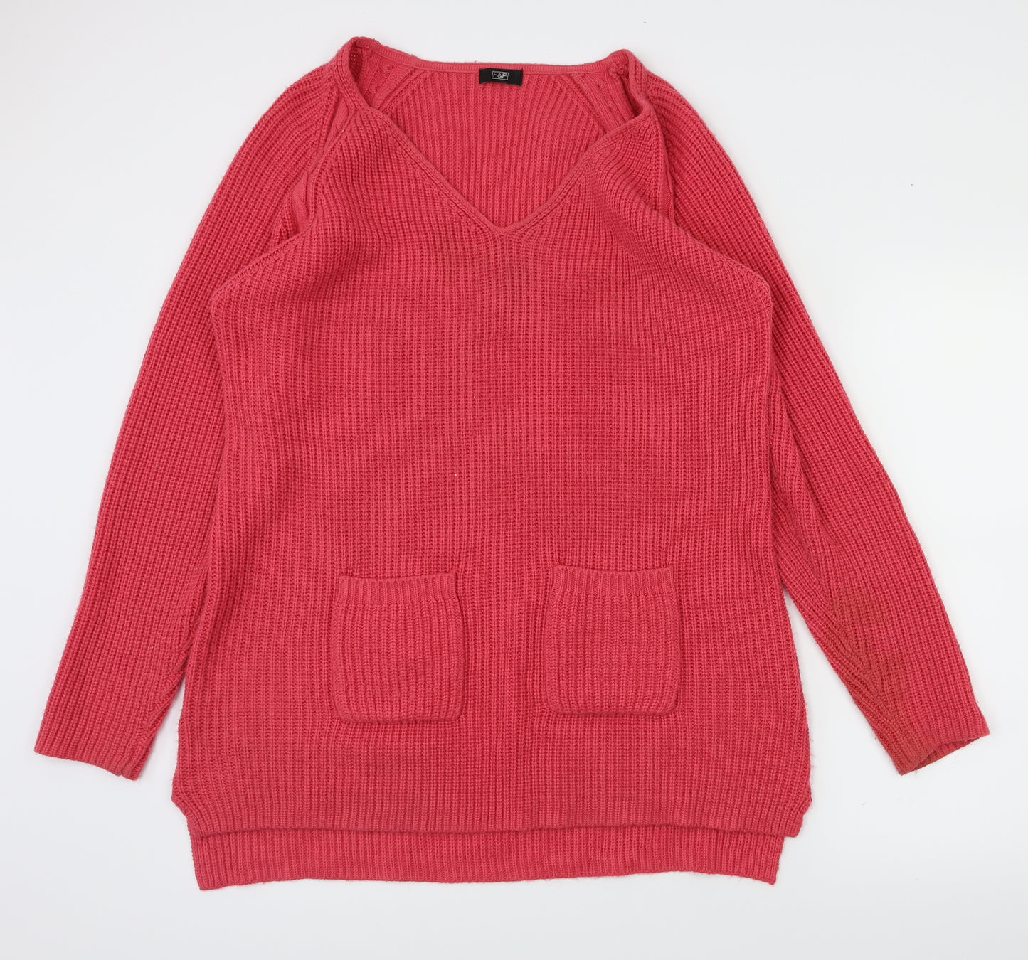 F&F Womens Red   Jumper Dress  Size 20