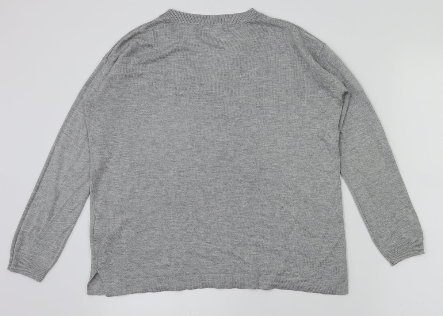 m&s Womens Grey   Basic T-Shirt Size S