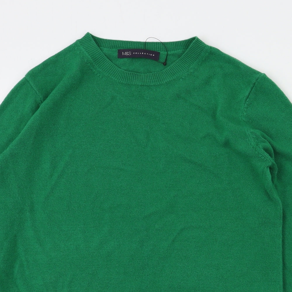m&s Womens Green   Pullover Jumper Size 10