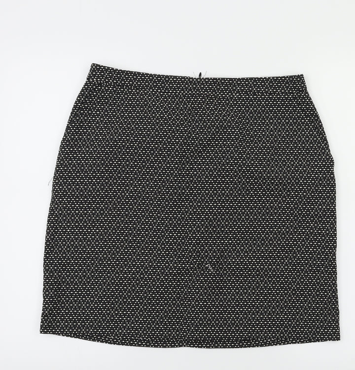 Papaya Womens Black A-Line Skirt Size 12