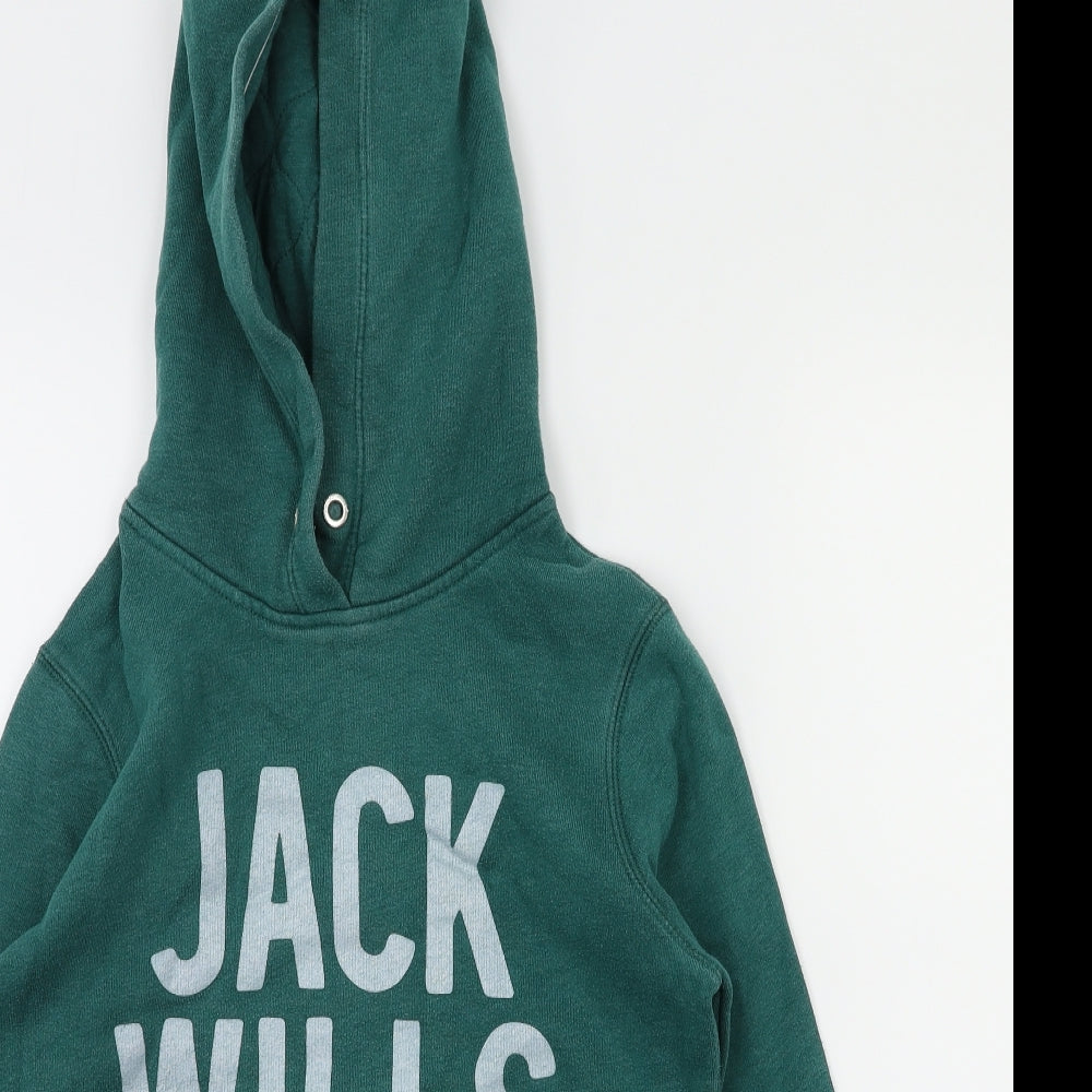 Jack Wills Womens Green Houndstooth  Pullover Hoodie Size 4