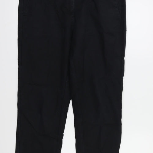 M&S Womens Black   Trousers  Size 12 L25 in