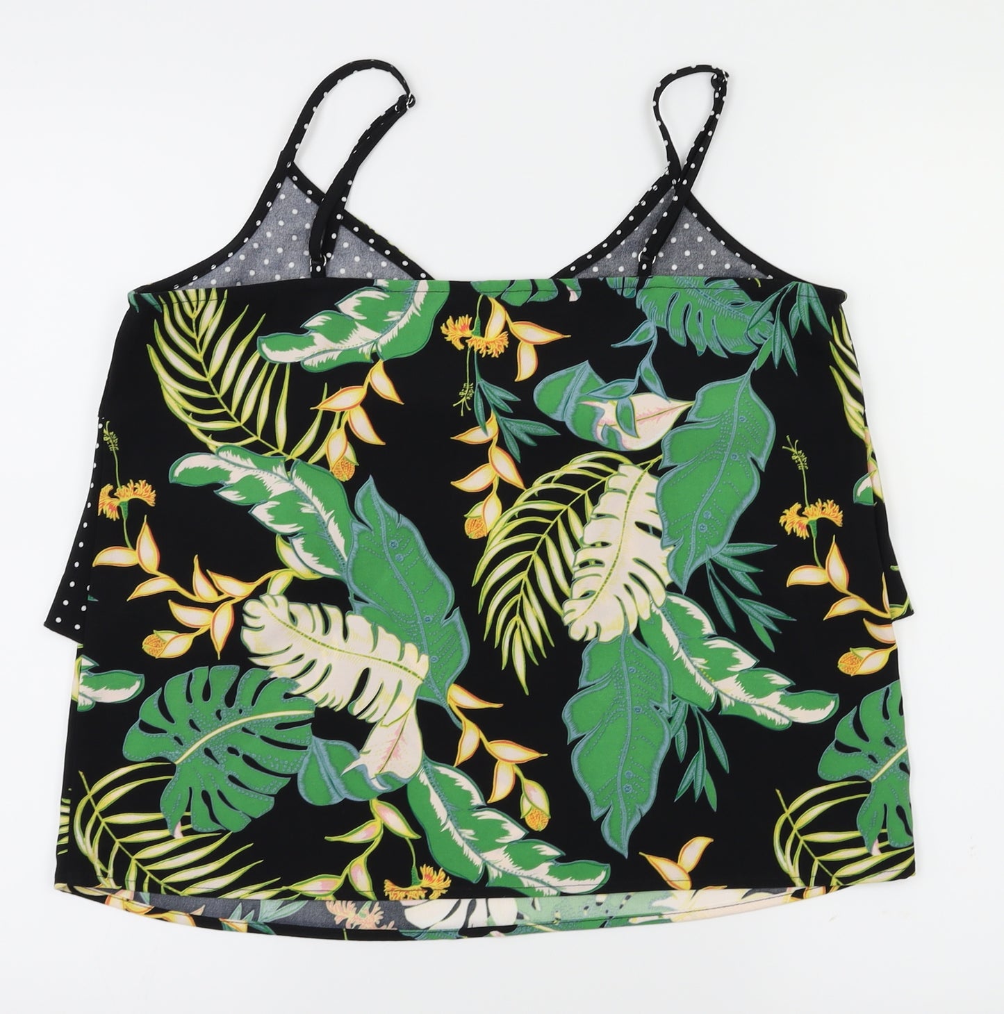 ONLY  Womens Black Floral  Basic T-Shirt Size 10