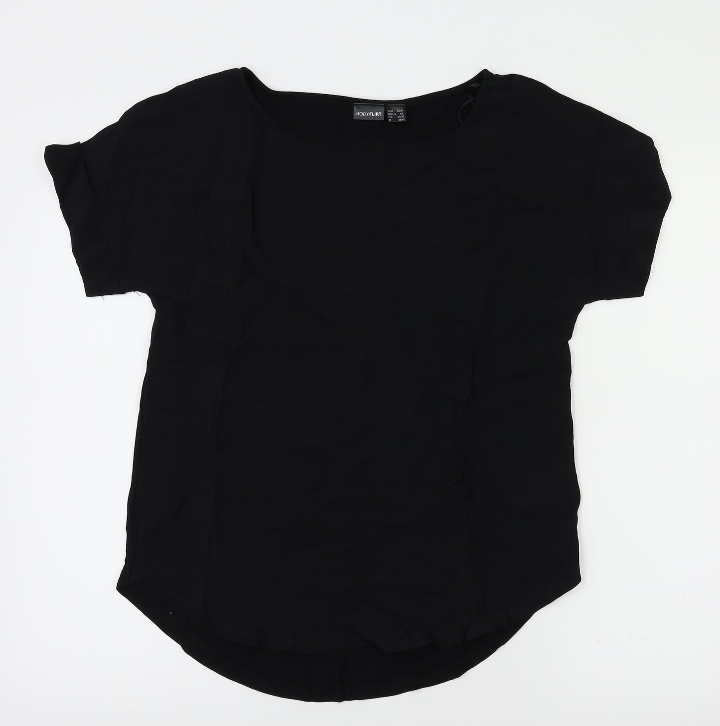 Body Flirt Womens Black   Basic T-Shirt Size XS