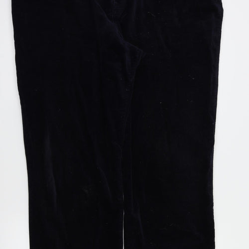 M&S Womens Blue Houndstooth  Trousers  Size 20 L28 in