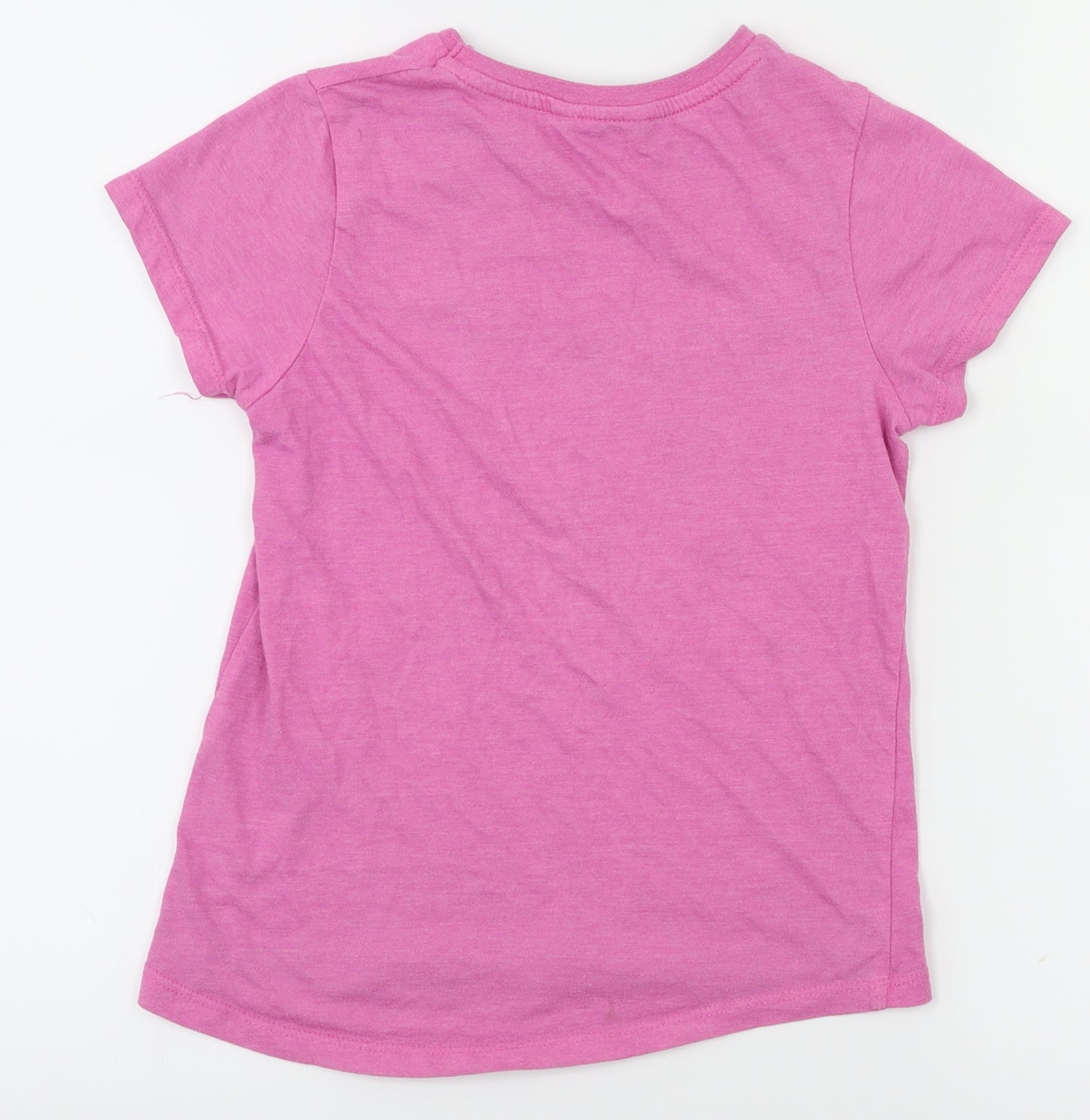 Primark Girls Pink Animal Print  Basic T-Shirt Size 8-9 Years
