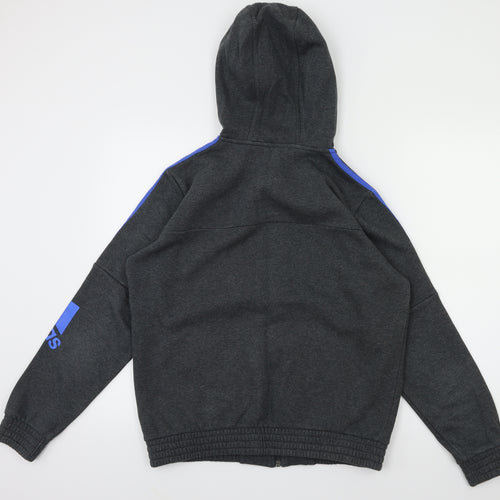 adidas Boys Grey   Full Zip Hoodie Size 13-14 Years