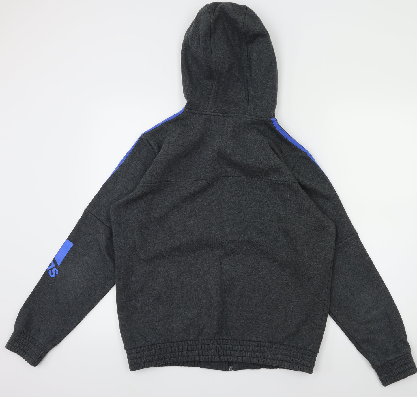 adidas Boys Grey   Full Zip Hoodie Size 13-14 Years