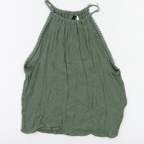 H&M Womens Green   Basic T-Shirt Size 8