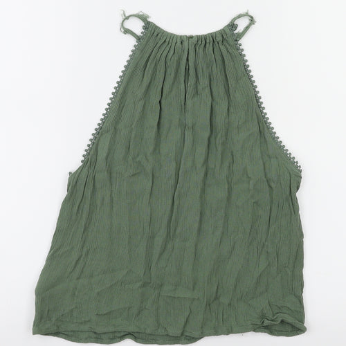 H&M Womens Green   Basic T-Shirt Size 8