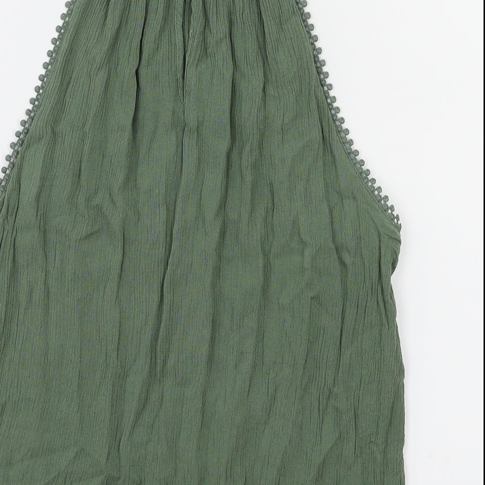 H&M Womens Green   Basic T-Shirt Size 8