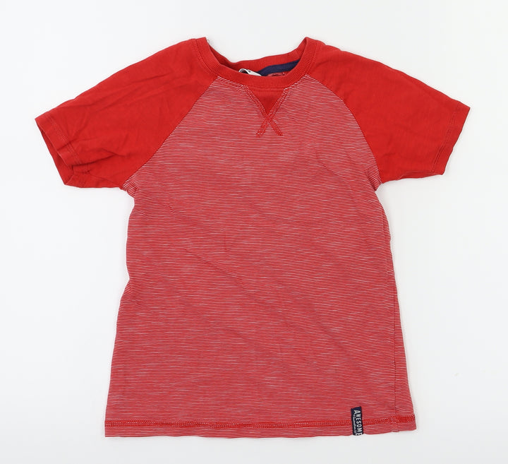 M&Co Boys Red   Basic T-Shirt Size 7-8 Years