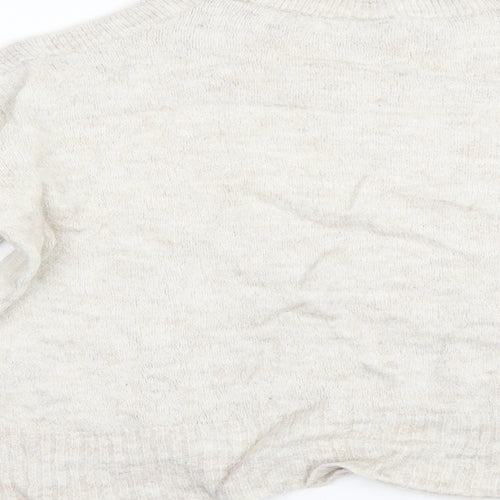 Divided by H&M Womens Ivory  Knit Pullover Jumper Size XS  - Open Shoulders