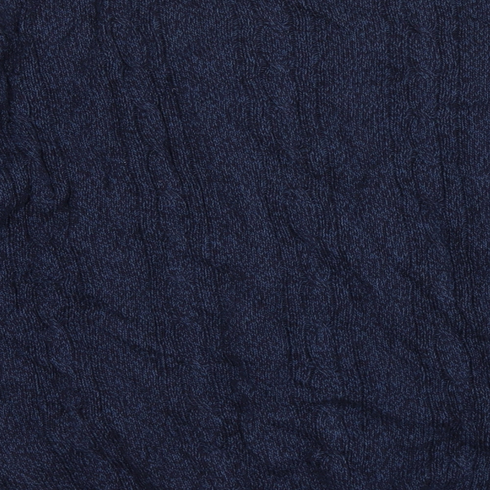 James Cowan Mens Blue  Knit Pullover Jumper Size L